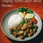 Makanan berat simple daging tumis daun jeruk