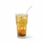 Minuman segar dingin paduan teh melati dan lemon.