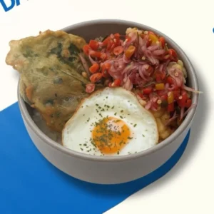 Makanan berat simple Nasi Sambel Matah Raneen